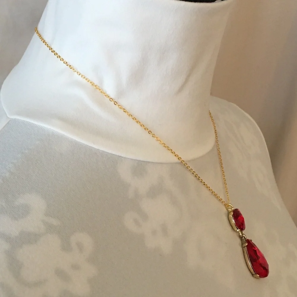 Witches of East End Handmade Replica of Wendy’s Double Ruby Necklace - Picture 7 of 12